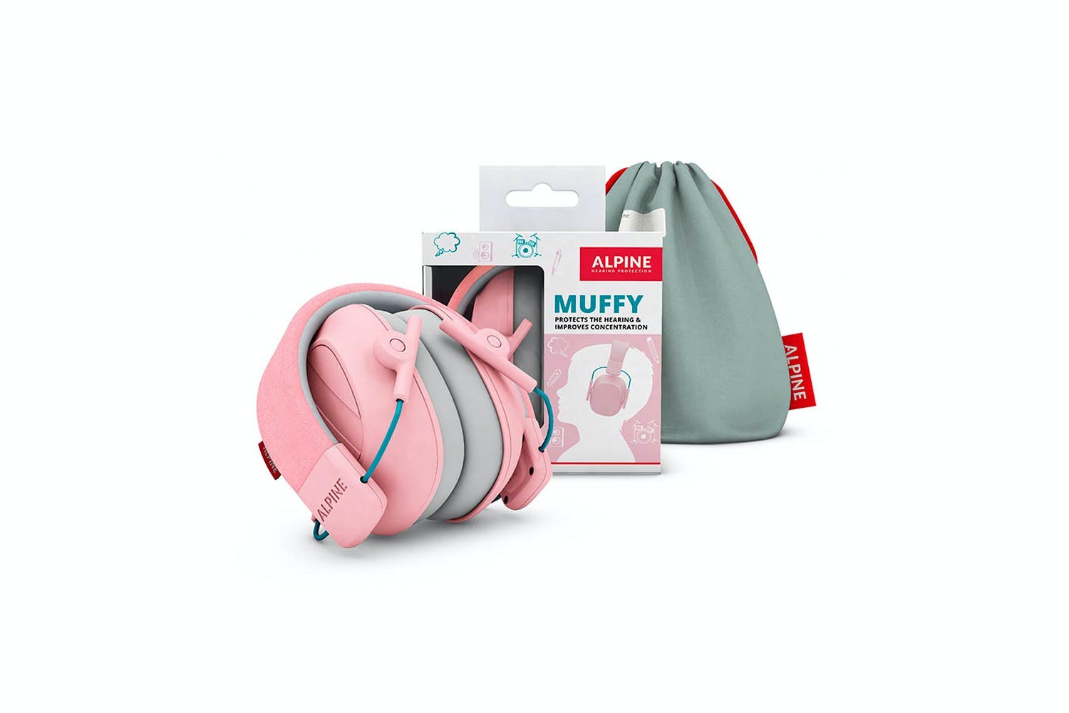 Alpine Muffy Kids Noise Cancelling Earmuff Pink