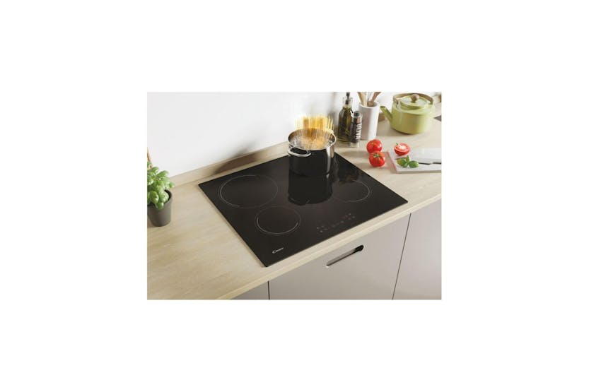 Candy Multi-Function Oven with Ceramic Hob and | Black Glass with Stainless Steel