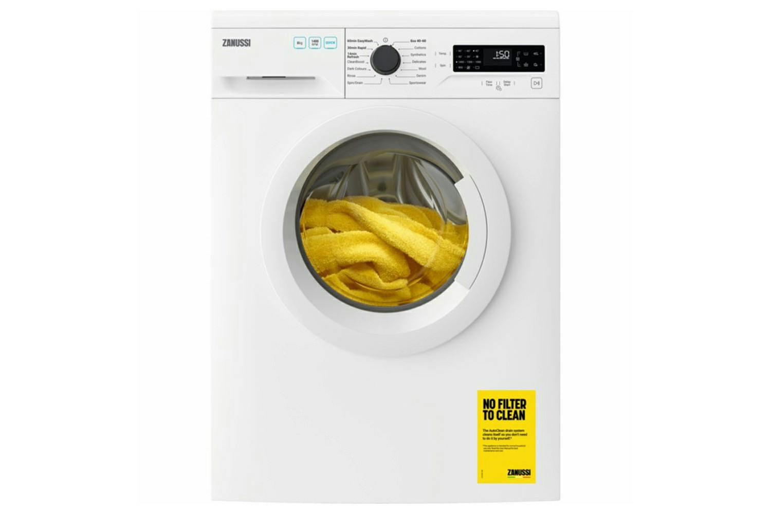 Zanussi 8kg Freestanding Washing Machine | ZWF844B3PW