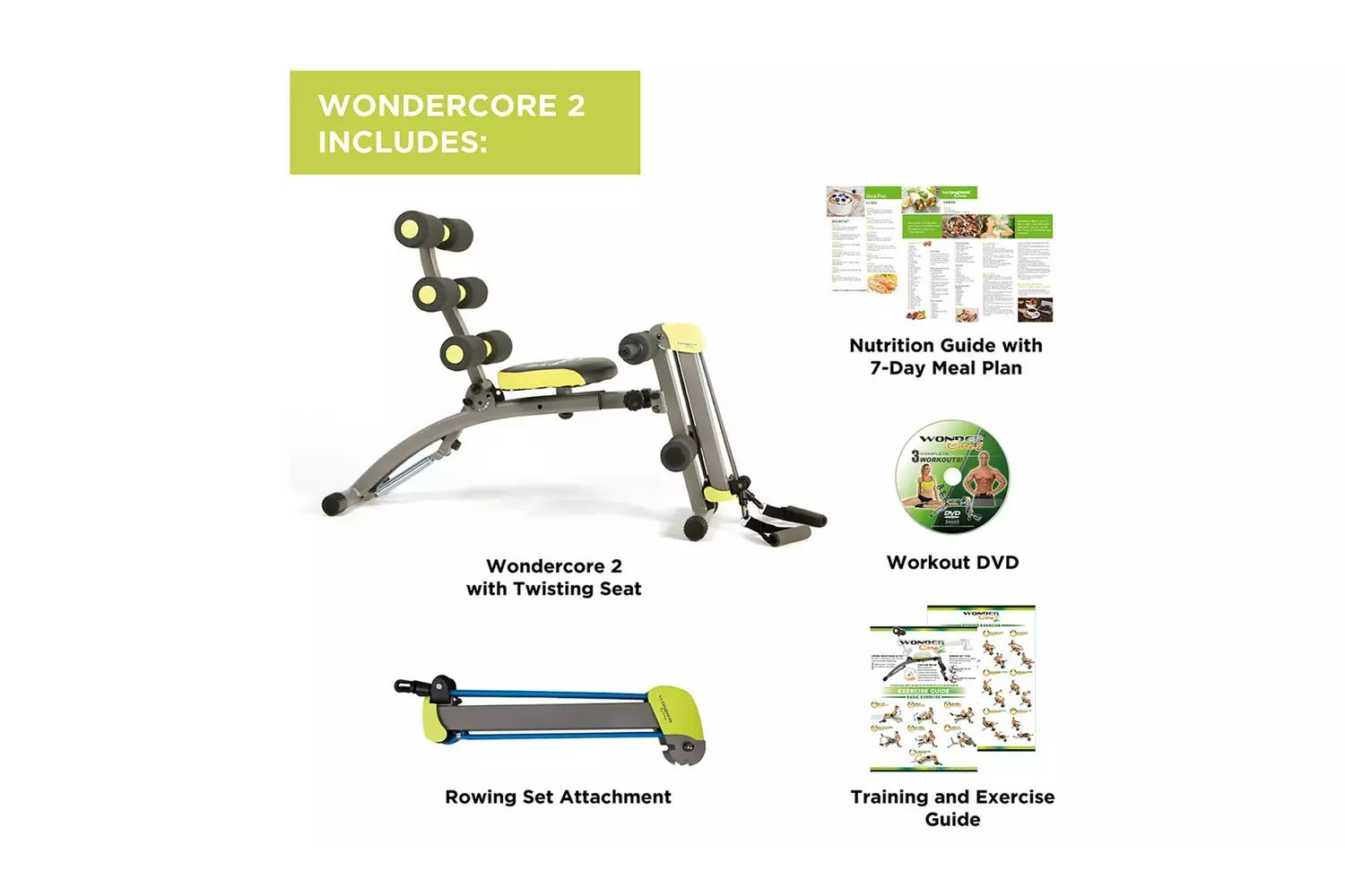 Wonder core best sale 2 exercise chart