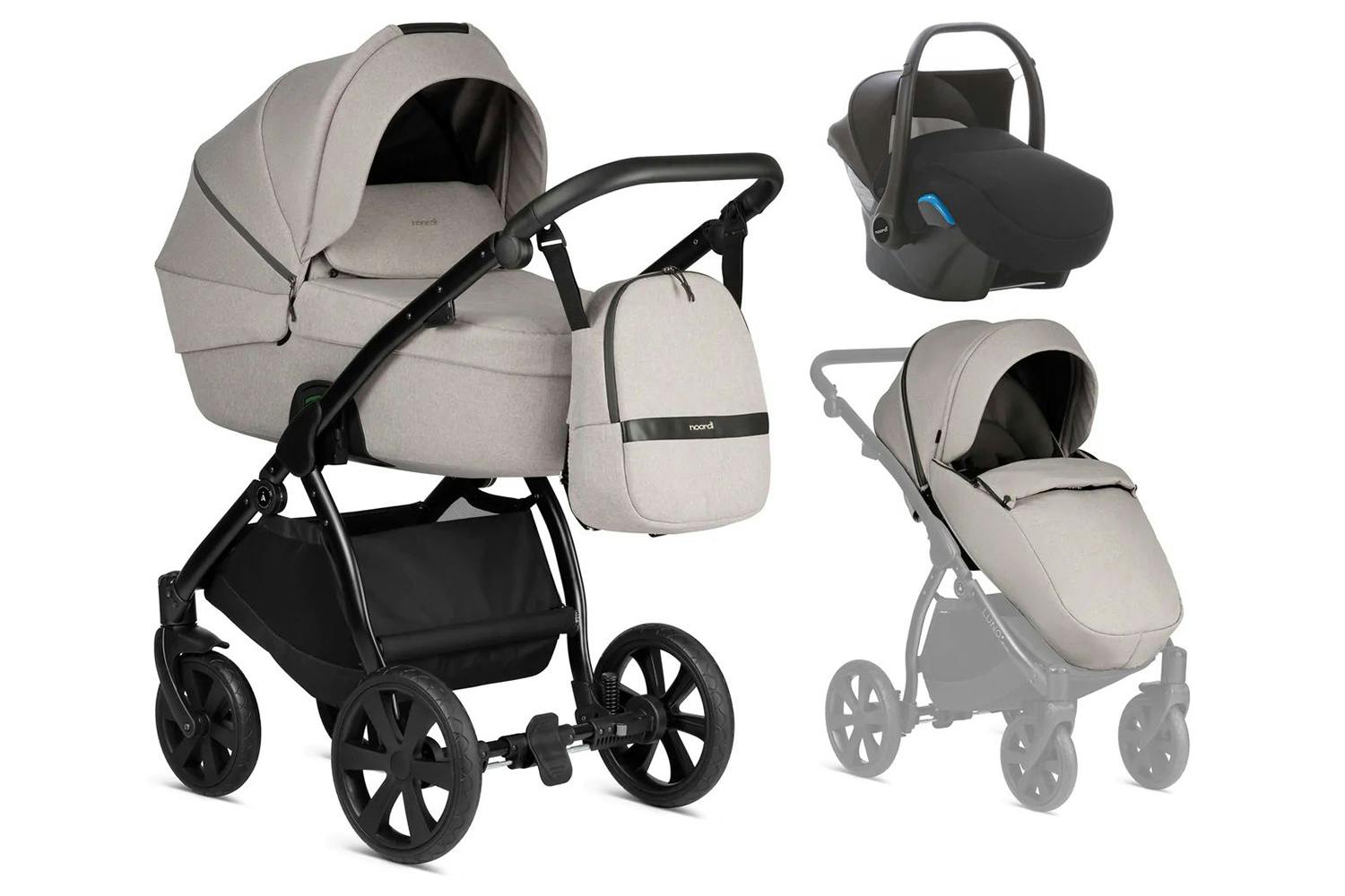 Noordi 3IN1 Luno All Trails 3-in-1 Travel System | Moon Rock