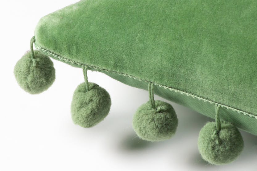 Dora Feather Cushion | Green | 45 x 45 cm