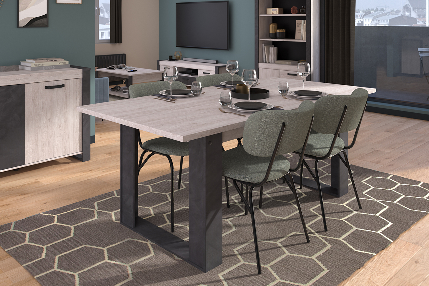 Square dining table for deals 8 harvey norman