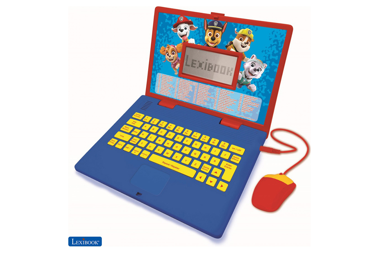 Lexibook JC598PAi1 Pat Patrouille Paw Patrol Chase Marshall Ordinateur Educatif Bilingue Francaise/Anglais