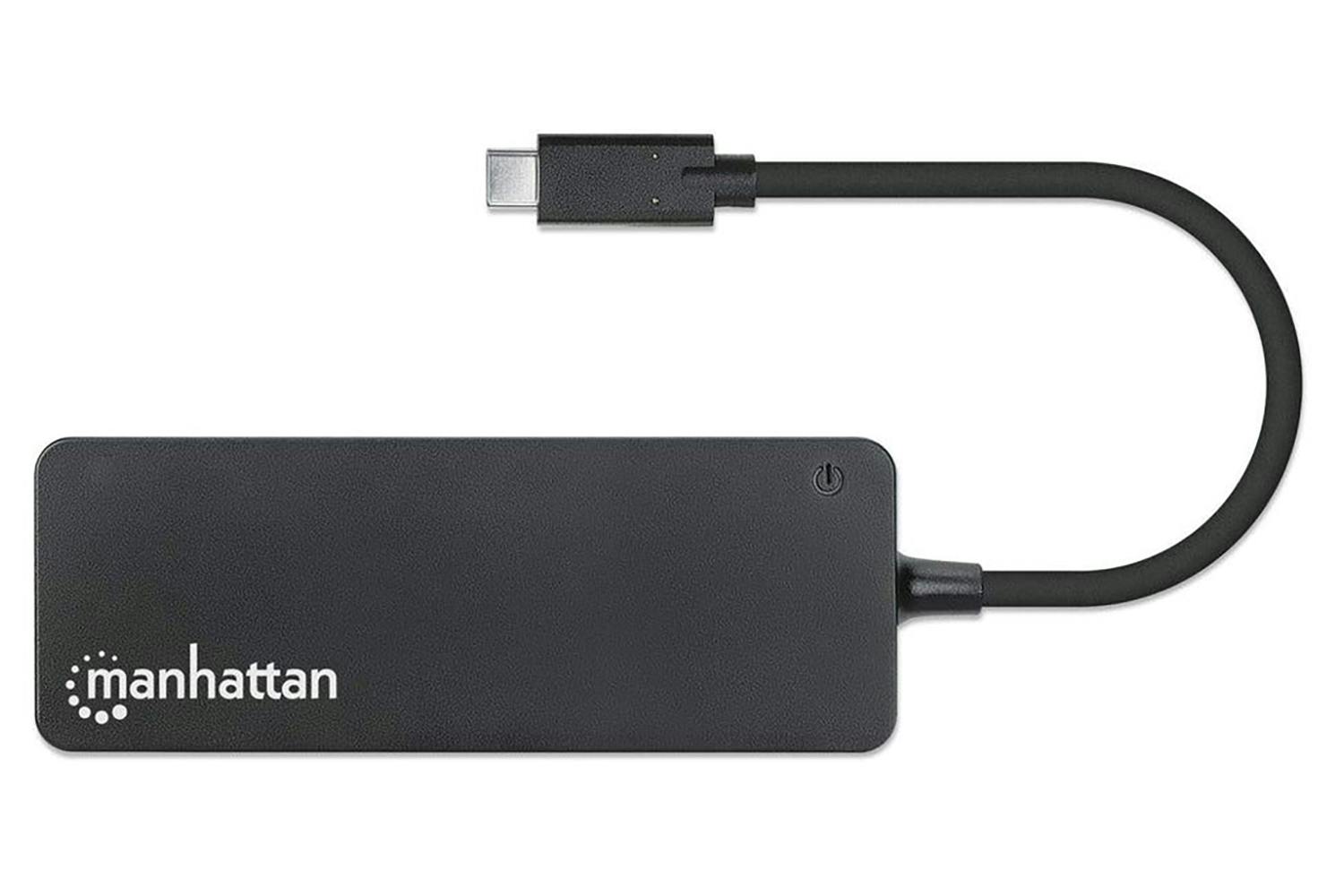 Manhattan 4 Port USB 3.0 & 3.2 Gen 1 Splitter Hub with Long 5ft Cable