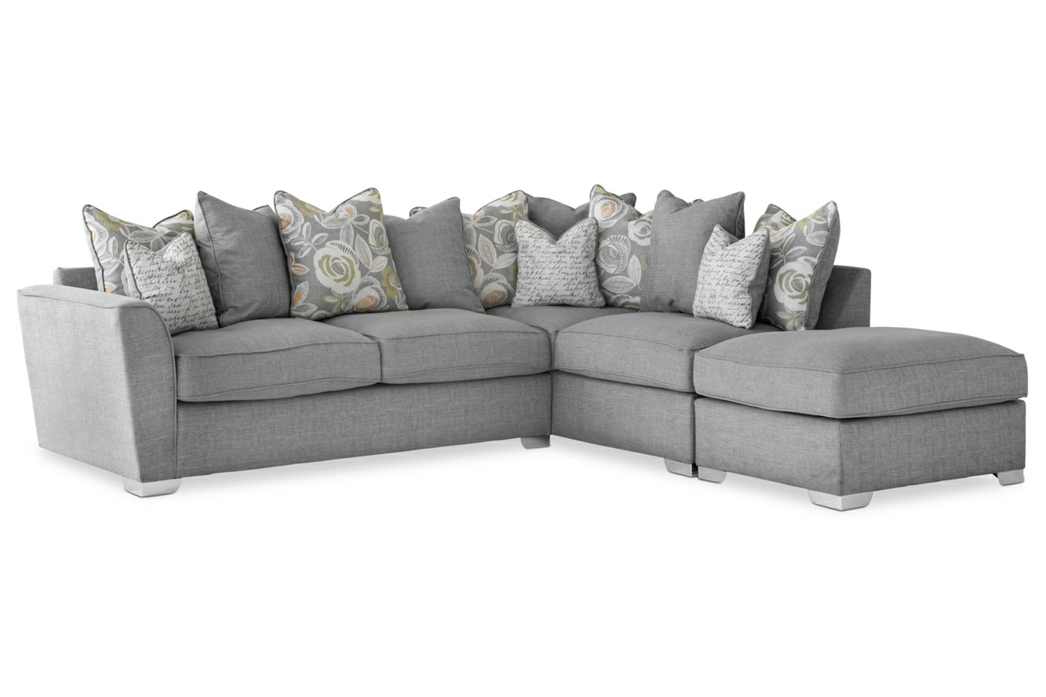 Luxury fabric on sale corner sofa