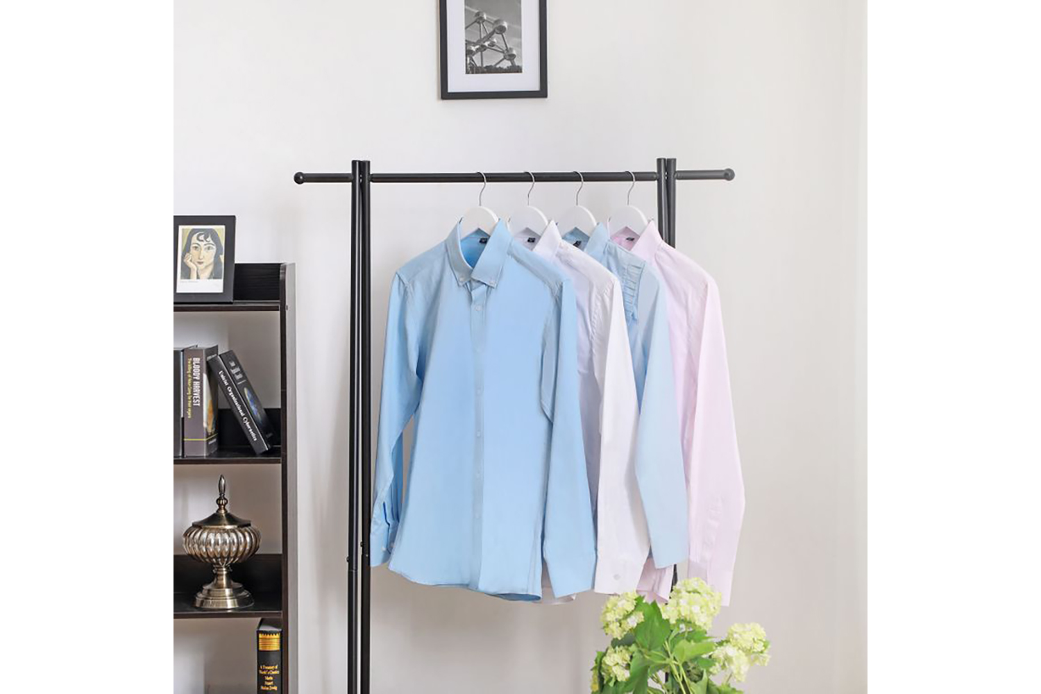 Songmics CRW03W-50 Mapple Wood Coat Hanger | White | 50 Pieces