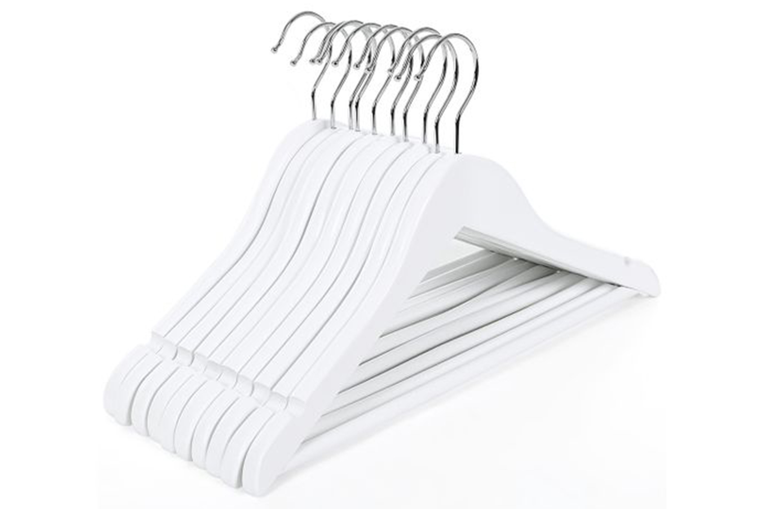 Songmics CRW06W-20 Maple Wood Children's Hanger | White | 20 Pieces