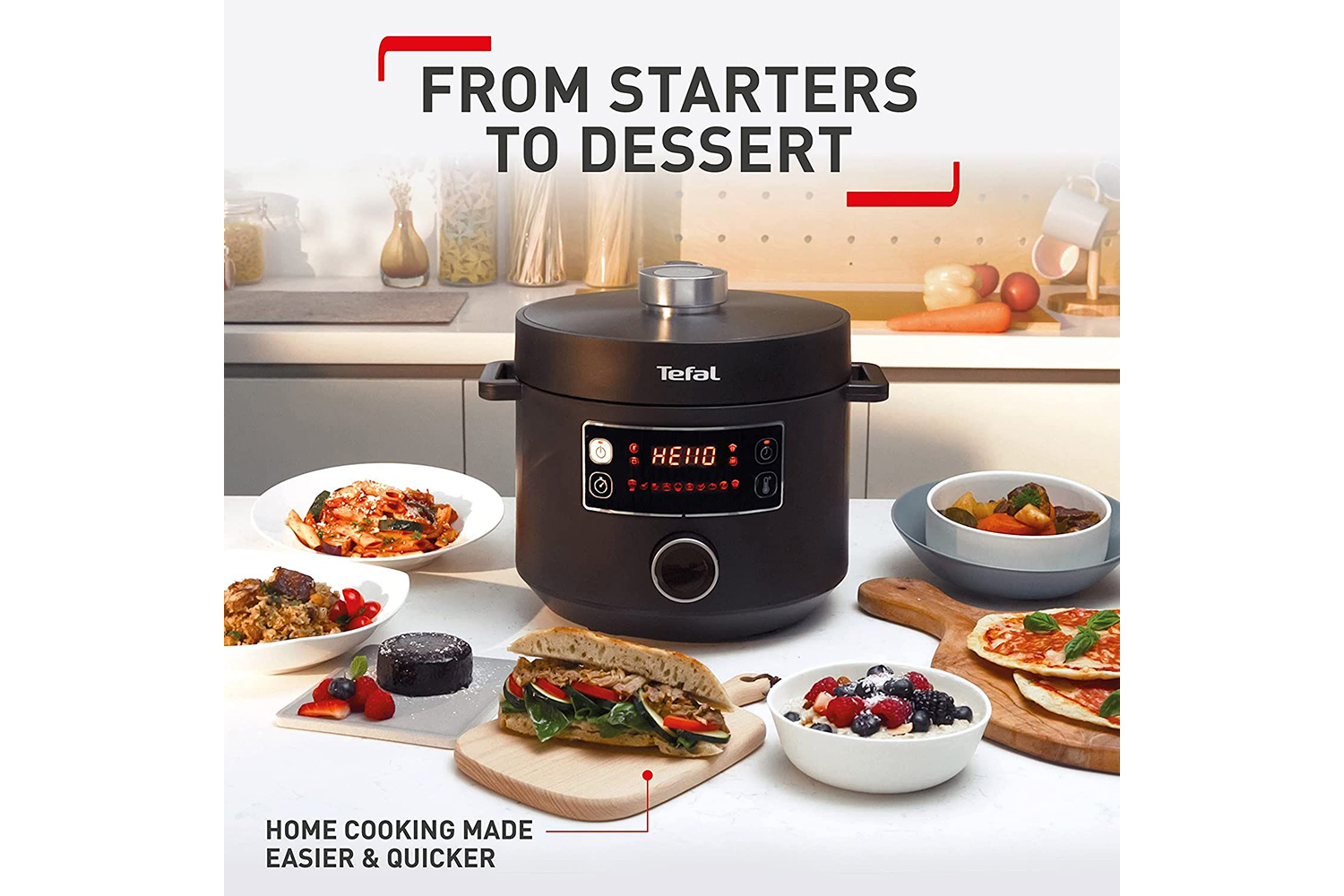 Tefal Turbo Cuisine 4.8L Multi Pressure Cooker CY754840 Black