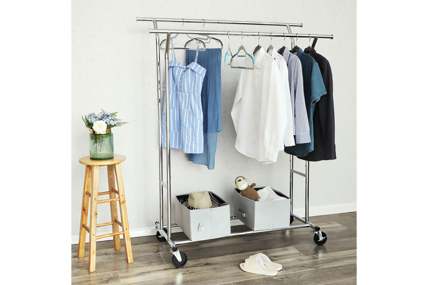 Songmics HSR12S Heavy Duty Double Clothes Rail
