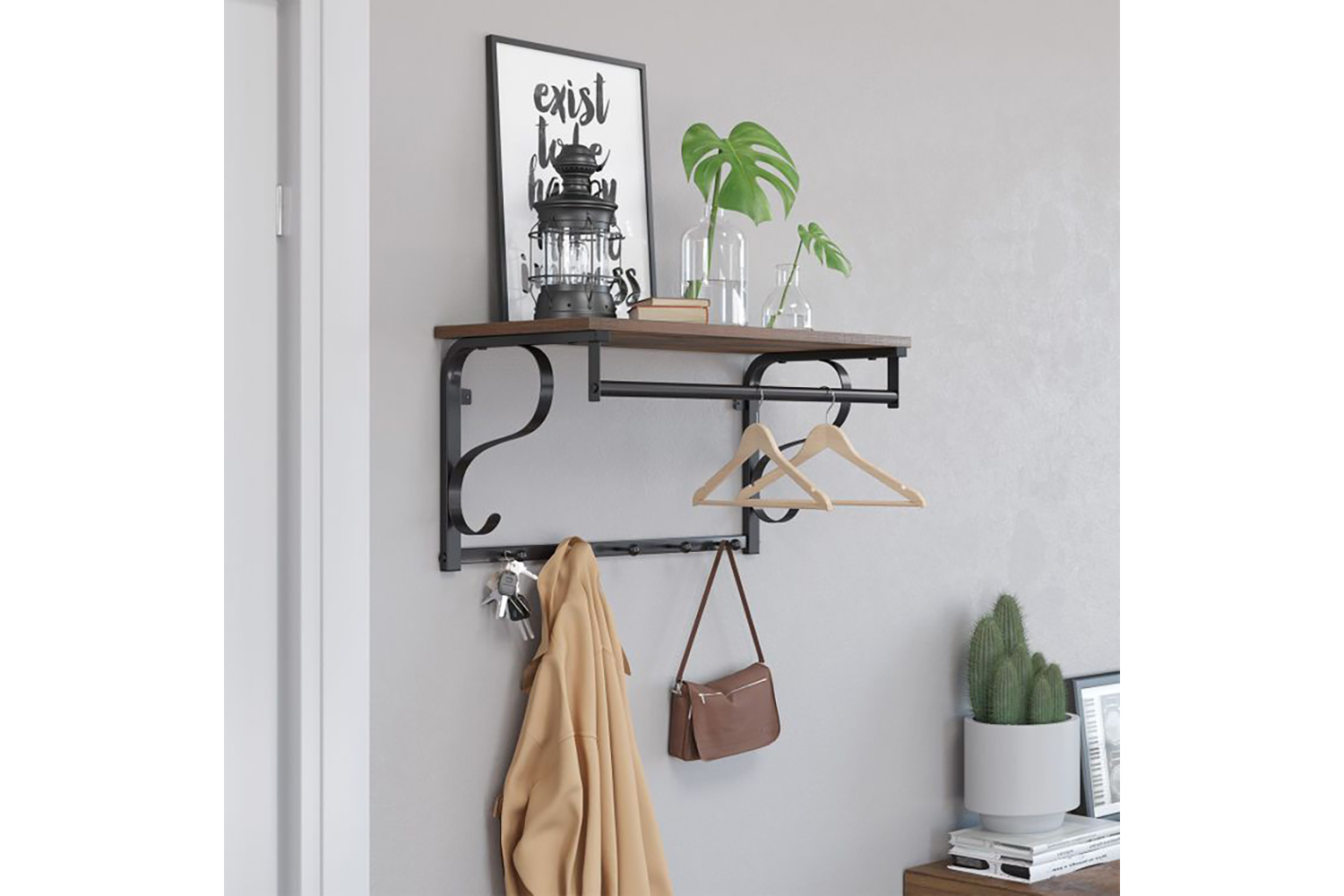 Vasagle LCR11BX Industrial Look Wall Wardrobe