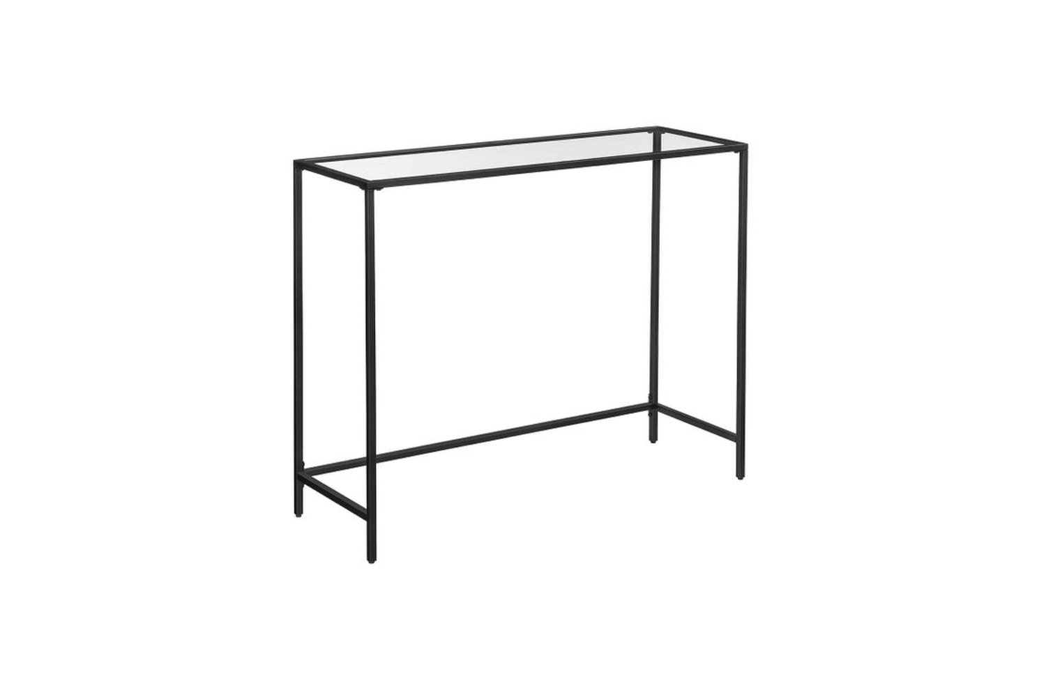 Vasagle LGT026B01 Console Table with Tempered Glass Top