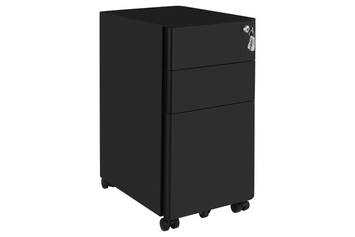 Songmics OFC030B01 Office Cabinet with Wheels and Lock | Black