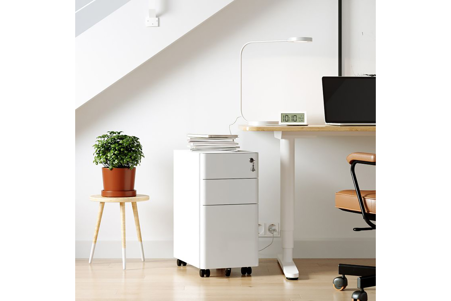 Songmics OFC030W01 Office Cabinet with Wheels and Lock