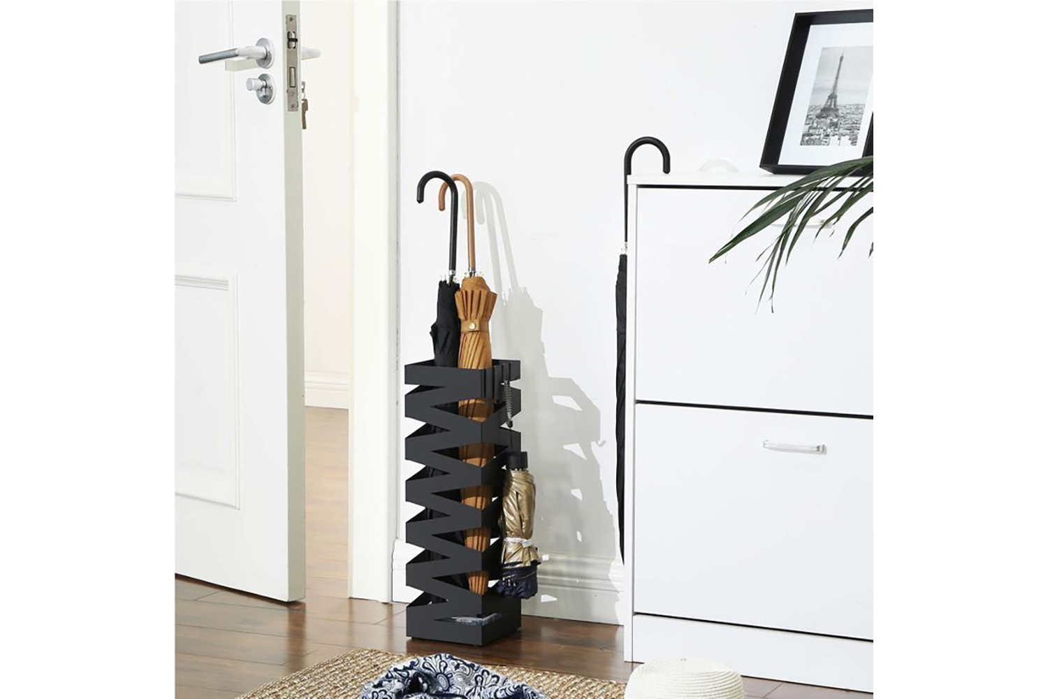 Songmics LUC16B Square Umbrella Stand | Black