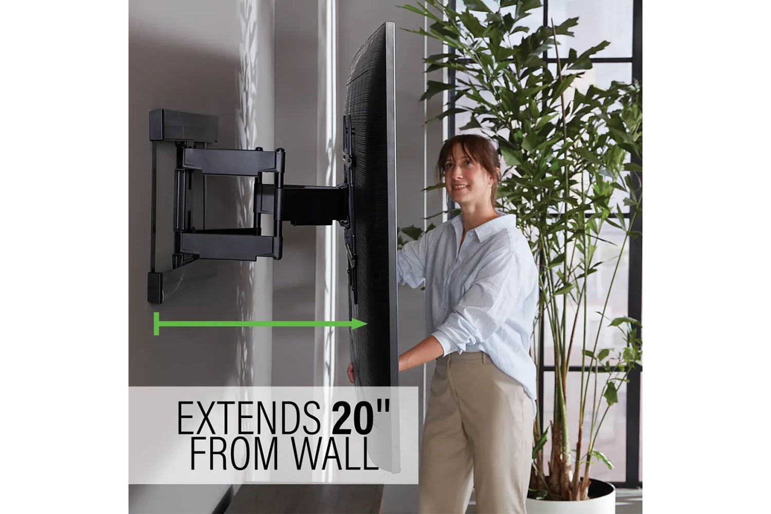 Sanus Elite Super Slim Full-Motion TV Mount for 40"-90" TVs | VLFS820-B2