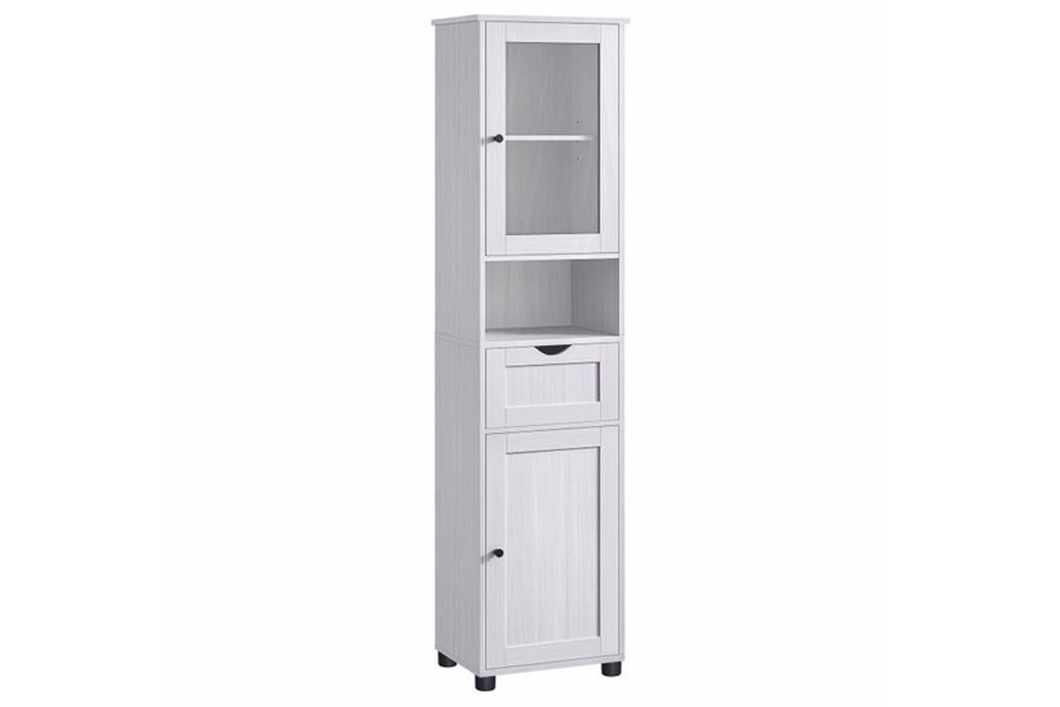 Vasagle BBK163T44 Bathroom Cabinet with Height-Adjustable Shelves | Maple White