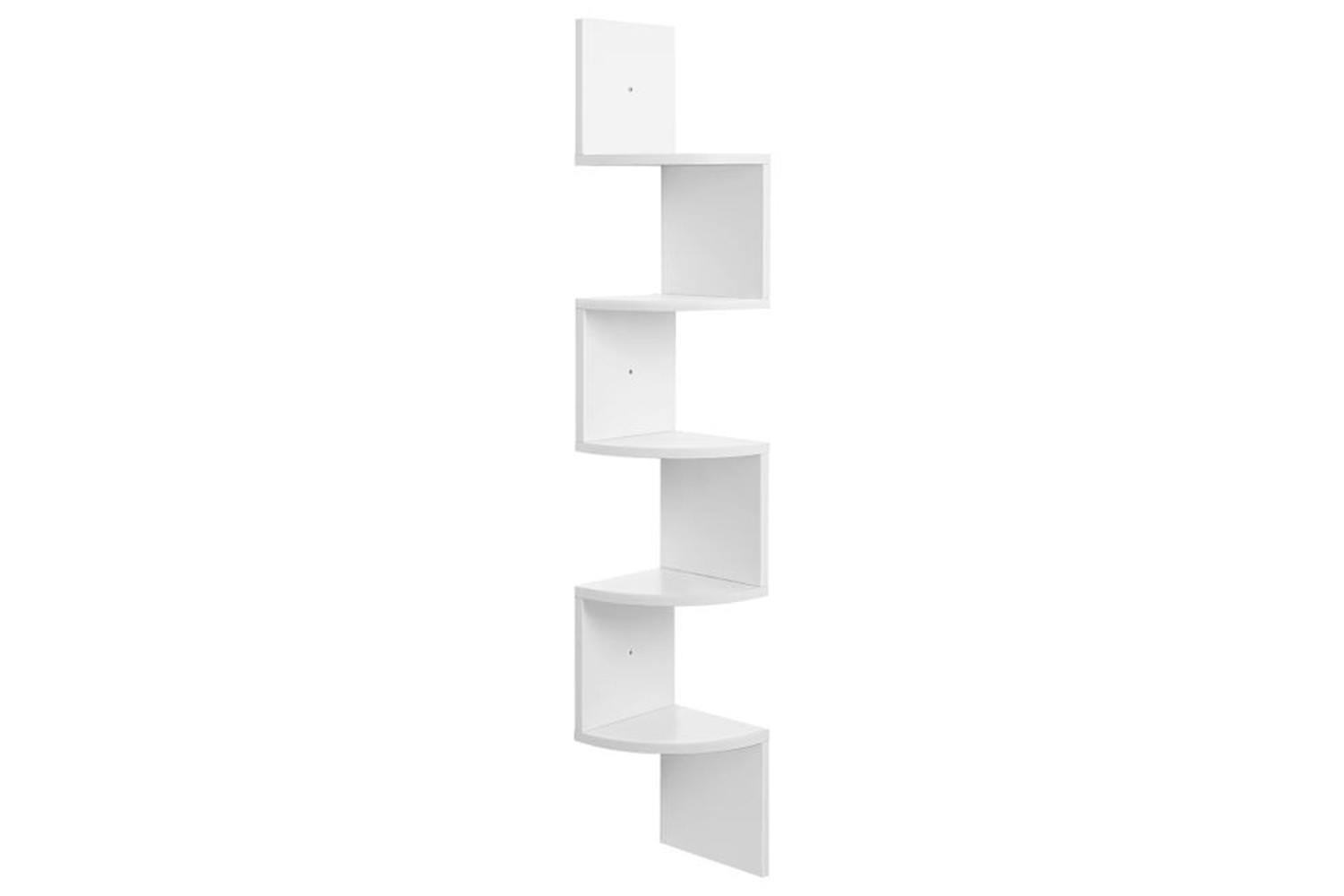 Vasagle LBC20WT Floating Corner Shelf | White