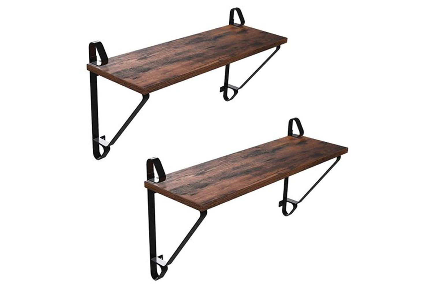 Vasagle LCR01BX Industrial Style Wall Shelf | Set of 2