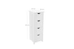 Vasagle LHC40W Country Style Side Cabinet