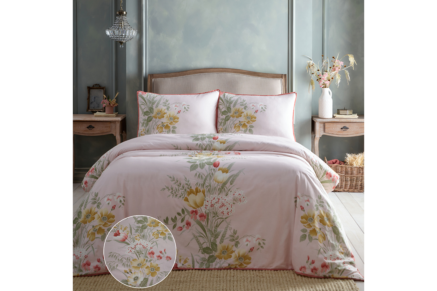 Pink king size 2024 bedroom set