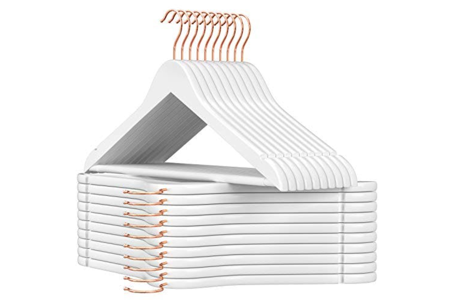 Songmics CRW001W01 Wooden Hangers | Set of 20 | White