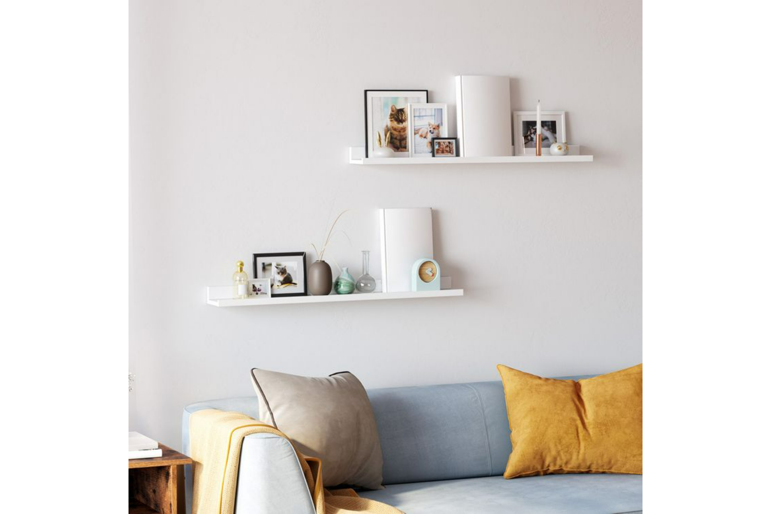 Songmics LWS080W01 Wall shelves | Set of 2 | White