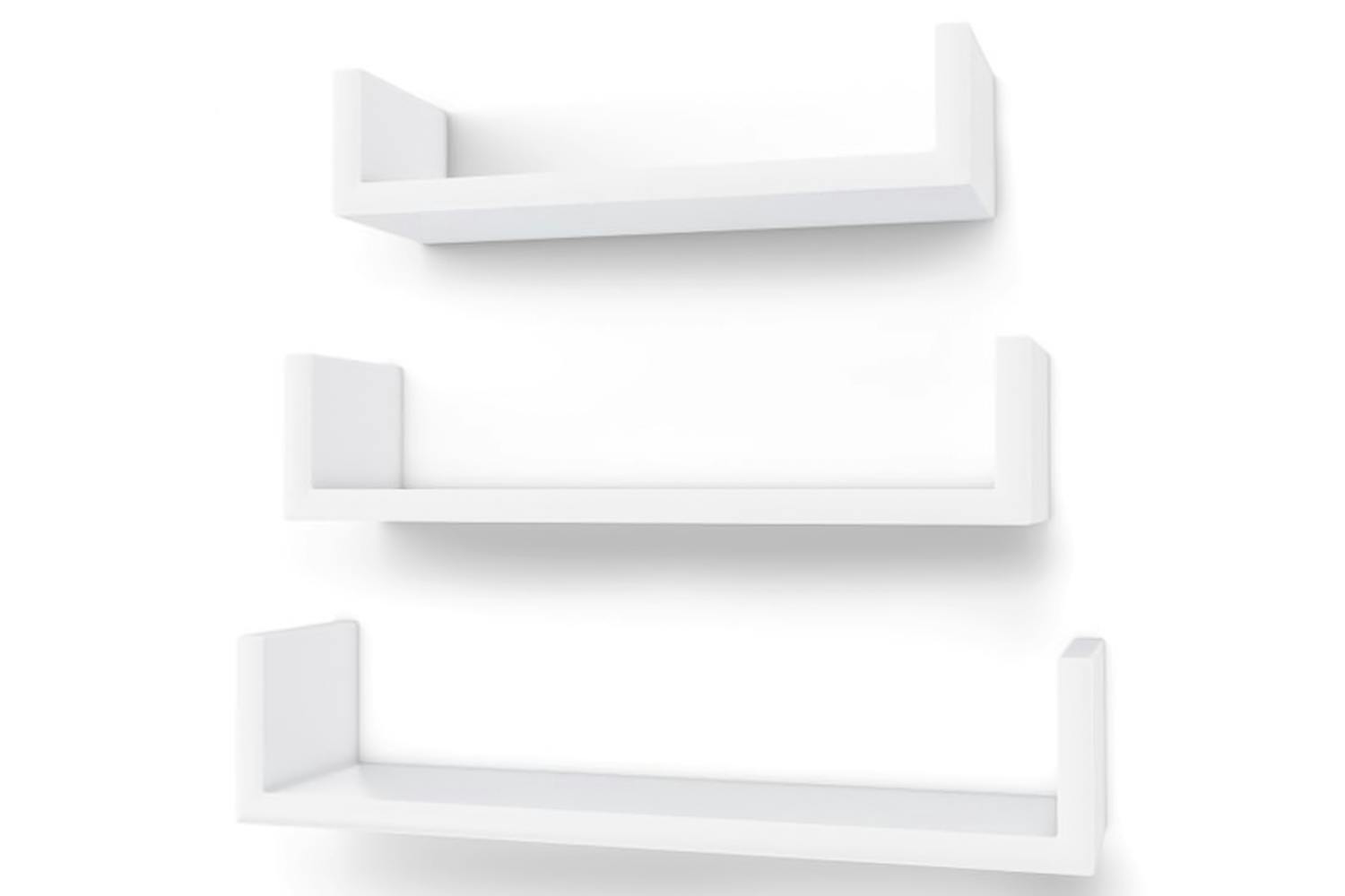 Songmics LWS40WT Floating Shelves | Set of 3 | White