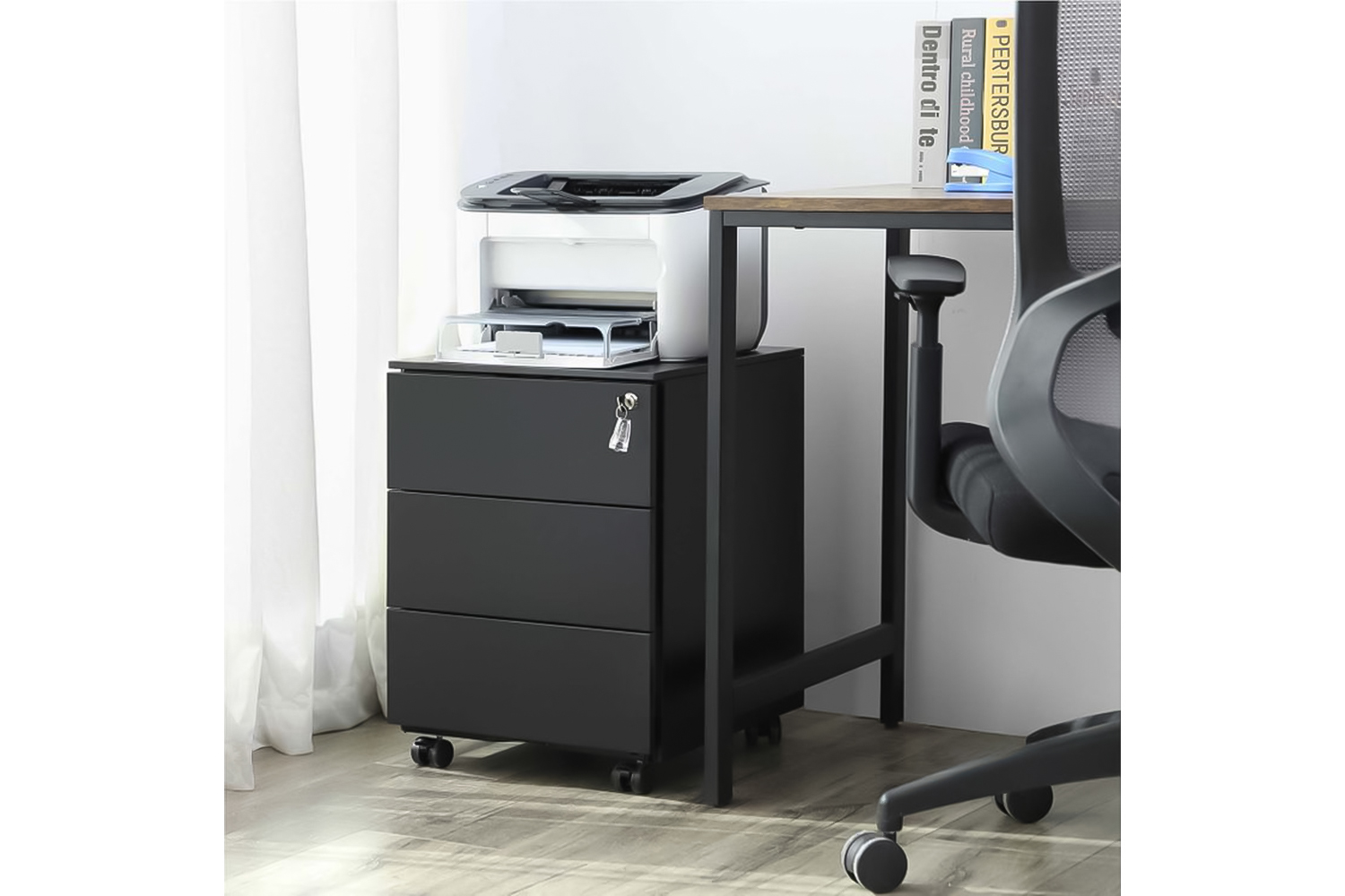 Songmics OFC63BK Roll Container | Matte Black