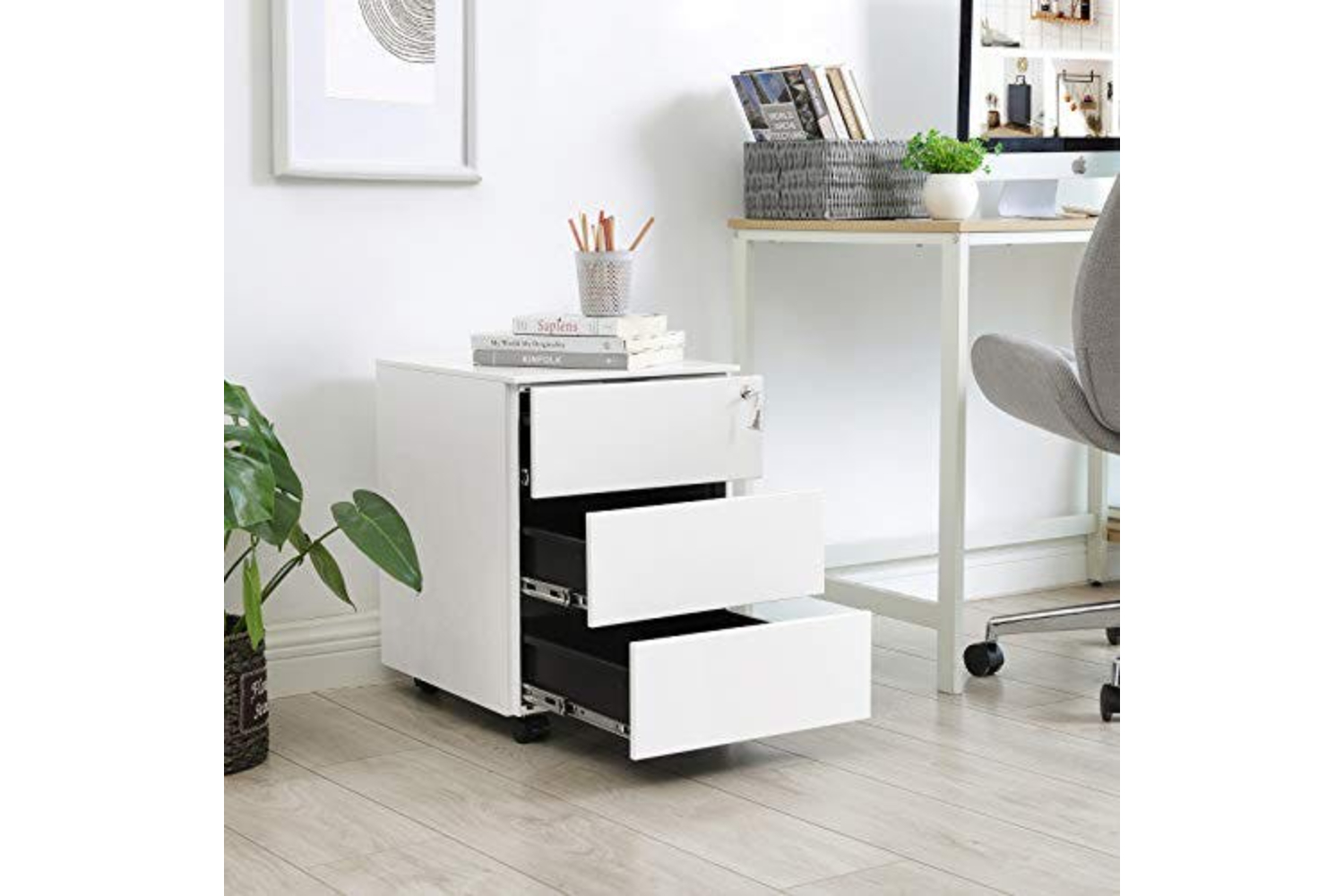 Songmics OFC63WT Filing Cabinet with 3 Drawers