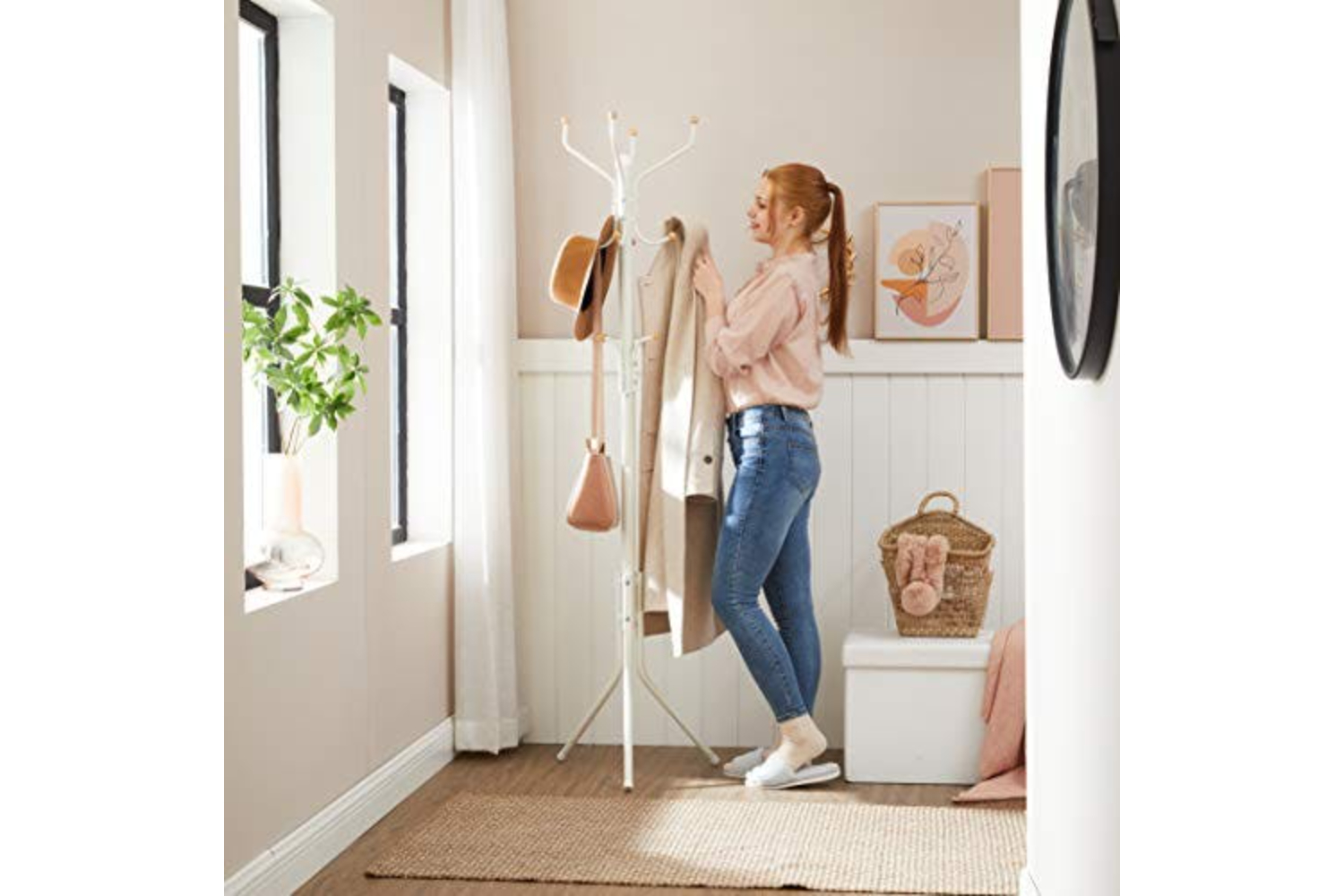 Songmics RCR19W Metal Hat Stand | White