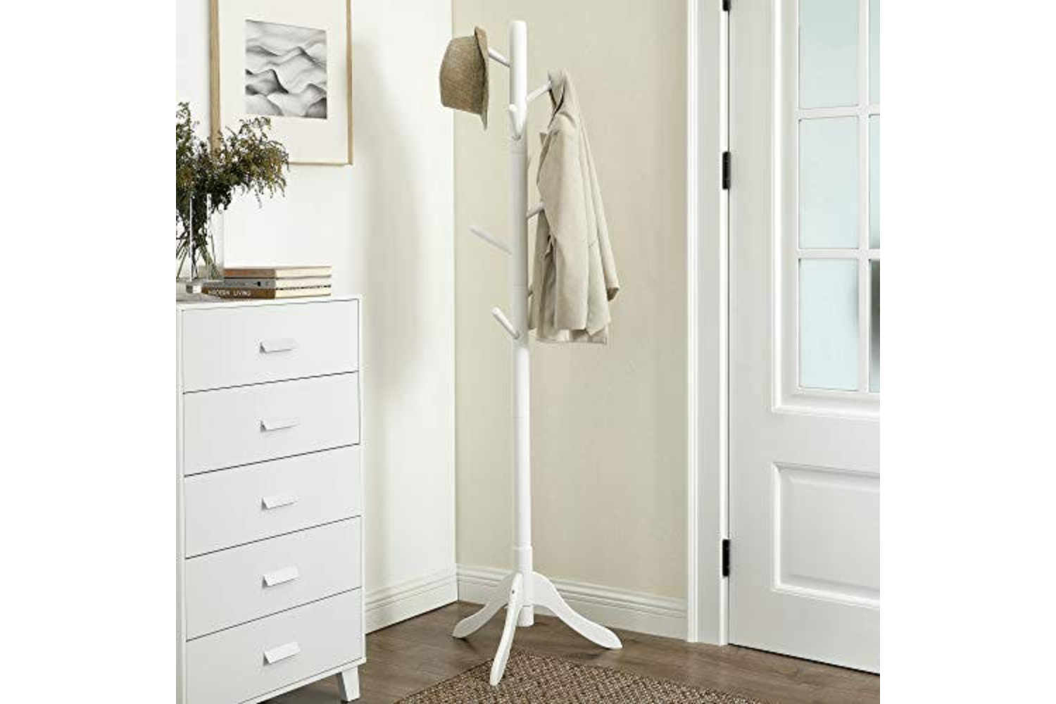 Vasagle RCR60WT Coat Stand White Ireland