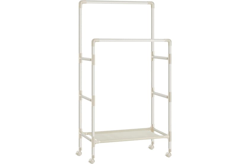 Songmics RDR101W02 Metal Clothes Rack with 2 Clothes Rails | White
