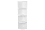 Vasagle LBC42WT Corner Shelf with 4 Shelves | White