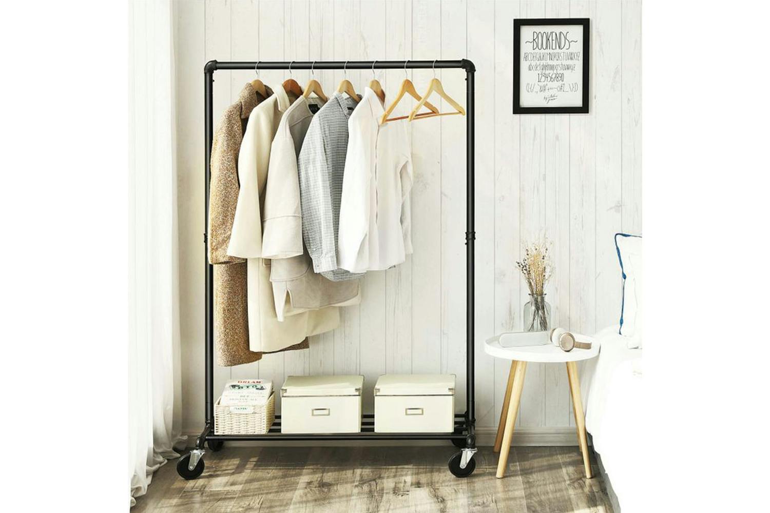 Clothes Rail Slimline Coat Stand Songmics HSR61BK Heavy Duty Industrial Style Clothes Rack Ireland