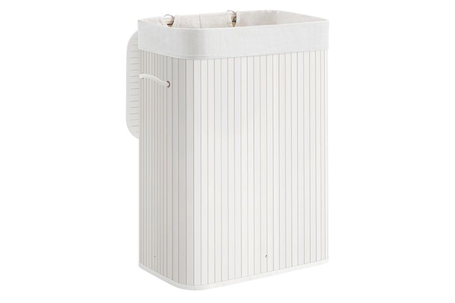 Songmics LCB010W01 Bamboo Laundry Basket | White