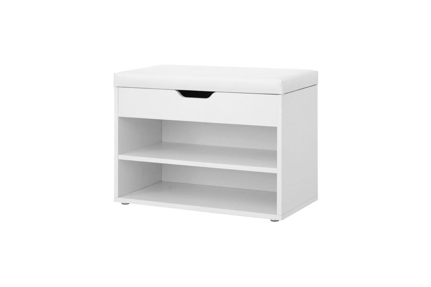 Vasagle LHS20WT Padded Shoe Bench 2 Compartments | White