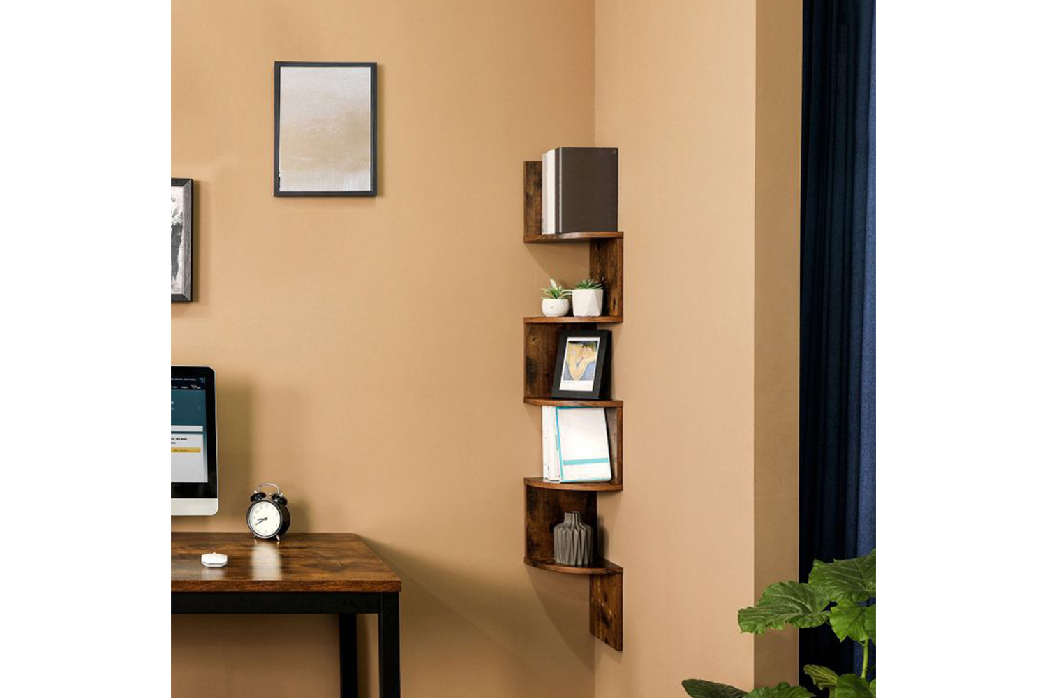 Vasagle LBC20BX Floating Corner Shelf Wood Look Ireland