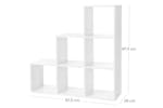 Vasagle LBC63WT Stair Shelf 6 Open Compartments | White