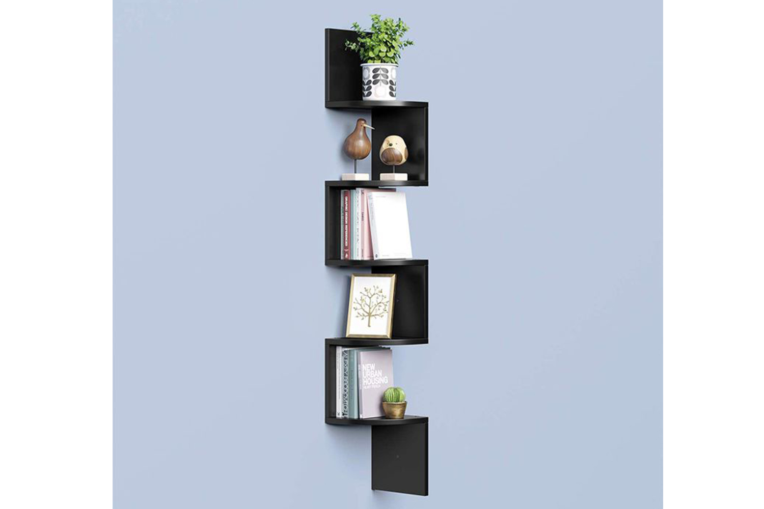 Vasagle LBC20BK Wall Shelf with 5 Levels