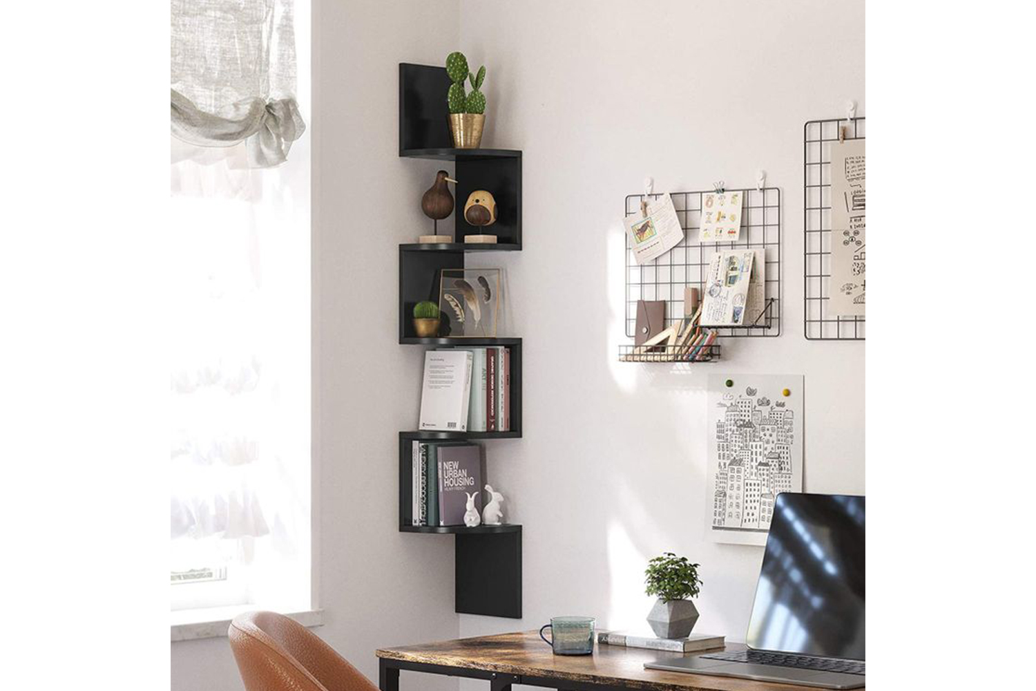 Vasagle LBC20BK Wall Shelf with 5 Levels