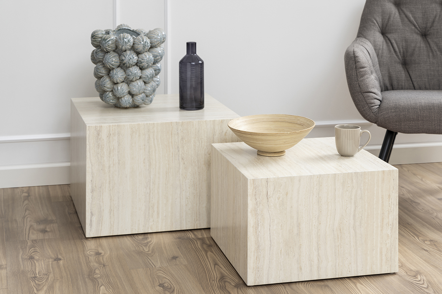 Hayley Coffee Table | Travertine