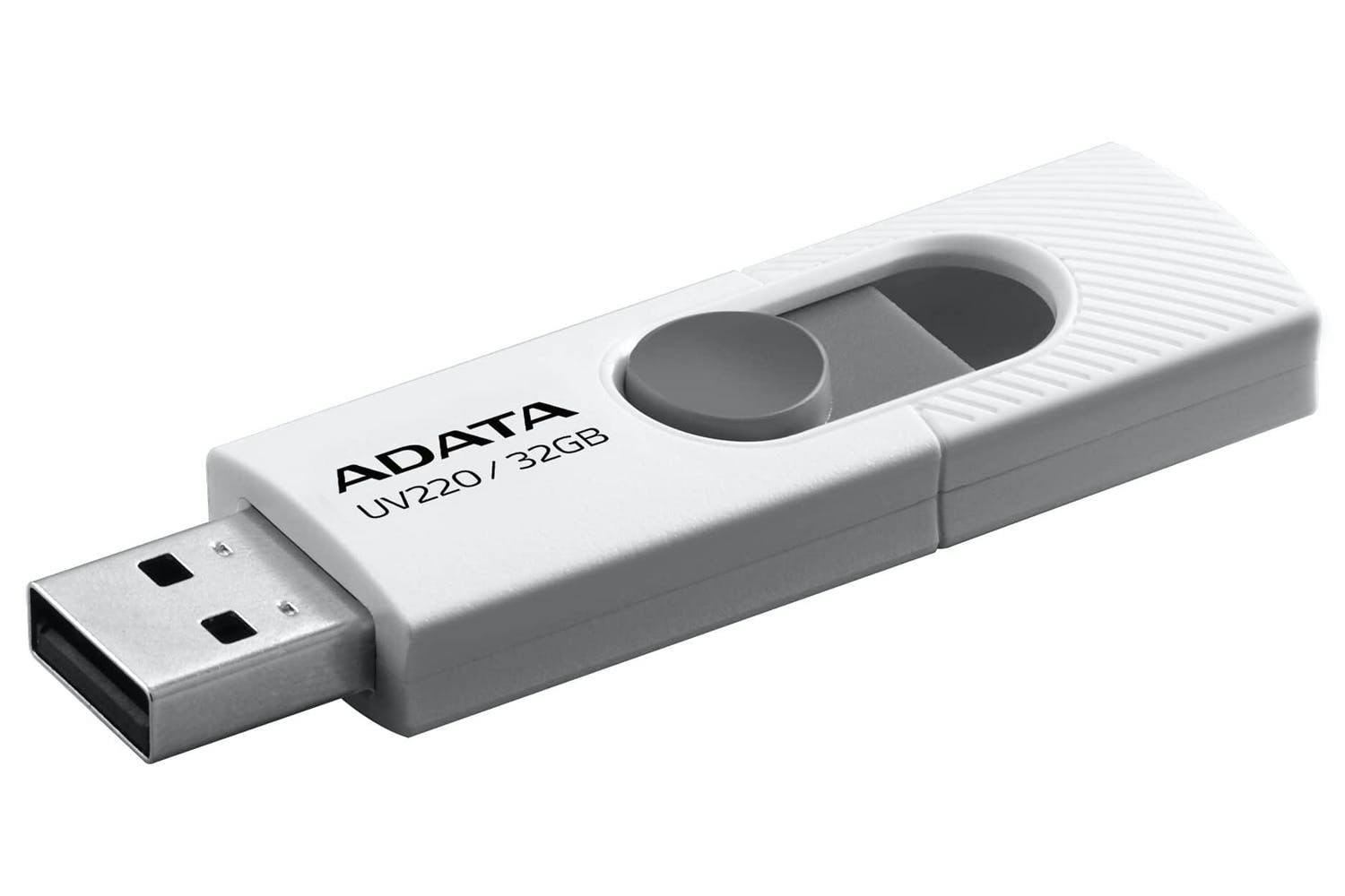 ADATA UV220 USB Flash Drive | 32GB | White/Grey