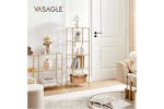 Vasagle LGT029A01 Standing Shelf with 5 Glass Shelves