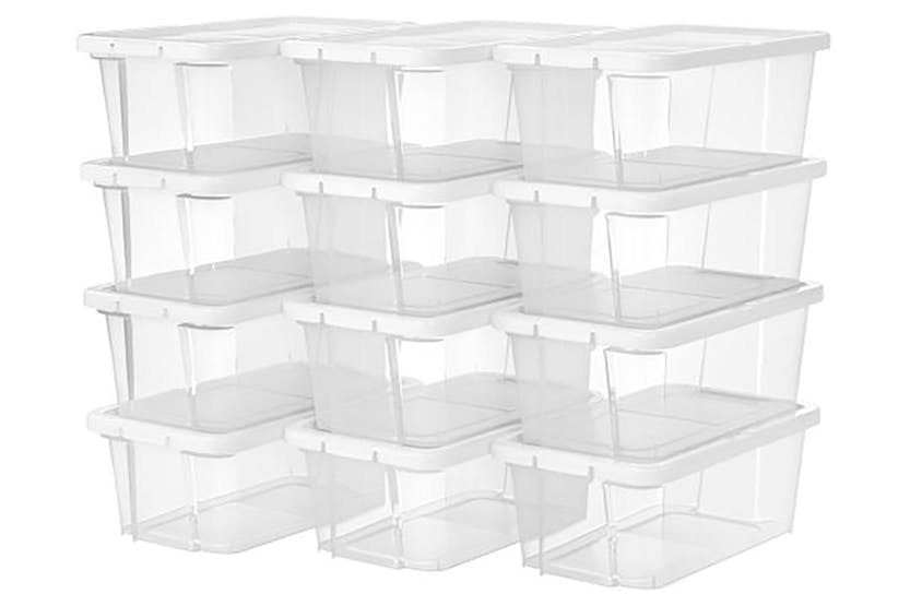 Songmics LSP12WT Shoe Boxes | 12 Pieces