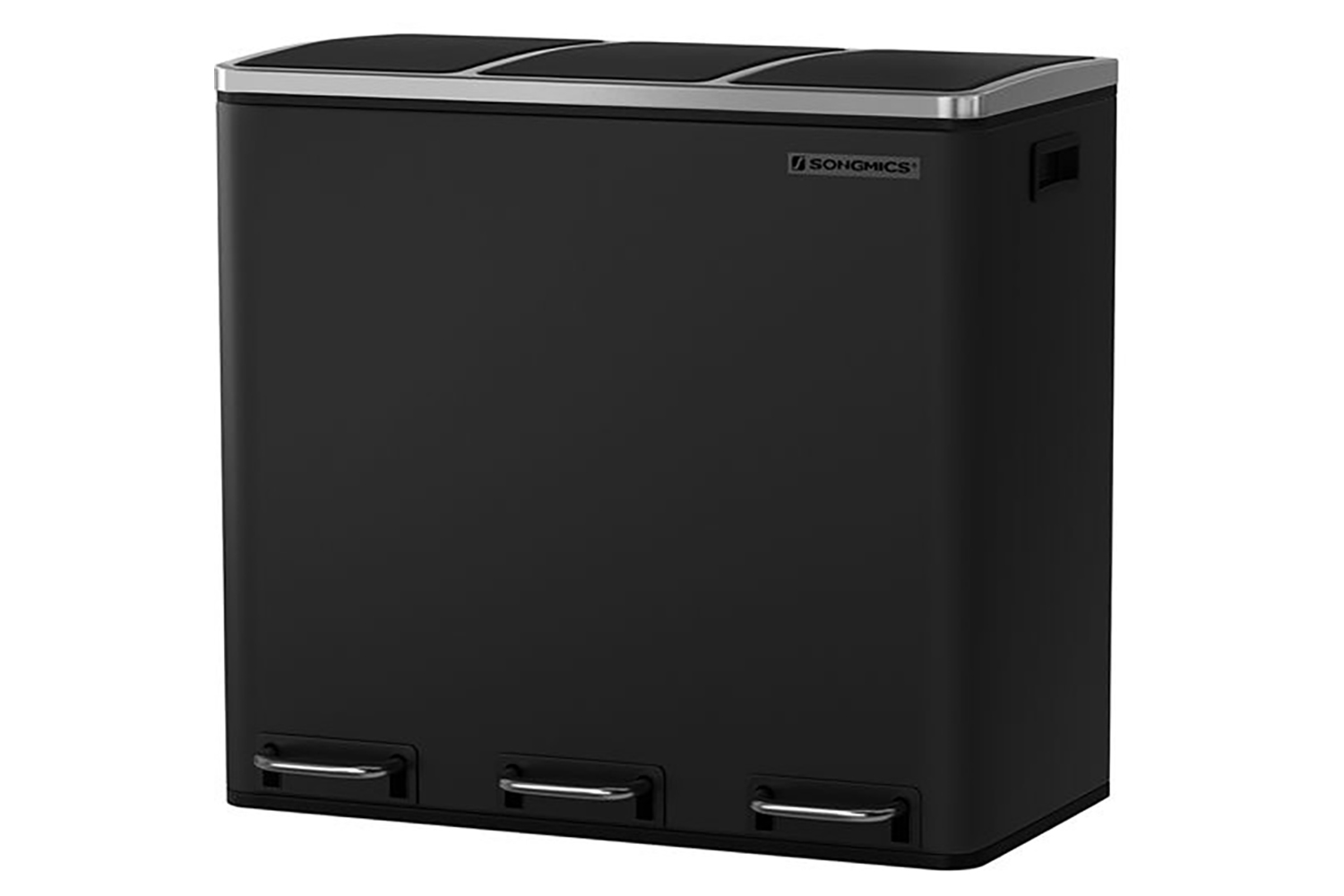 Songmics LTB54BK Garbage Can with 3 Compartments