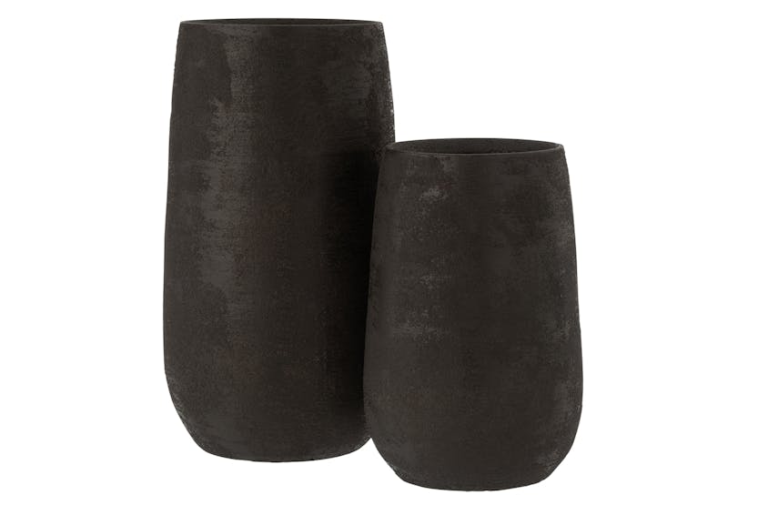 Vase Irregular Rouch | Ceramic | Black | Large