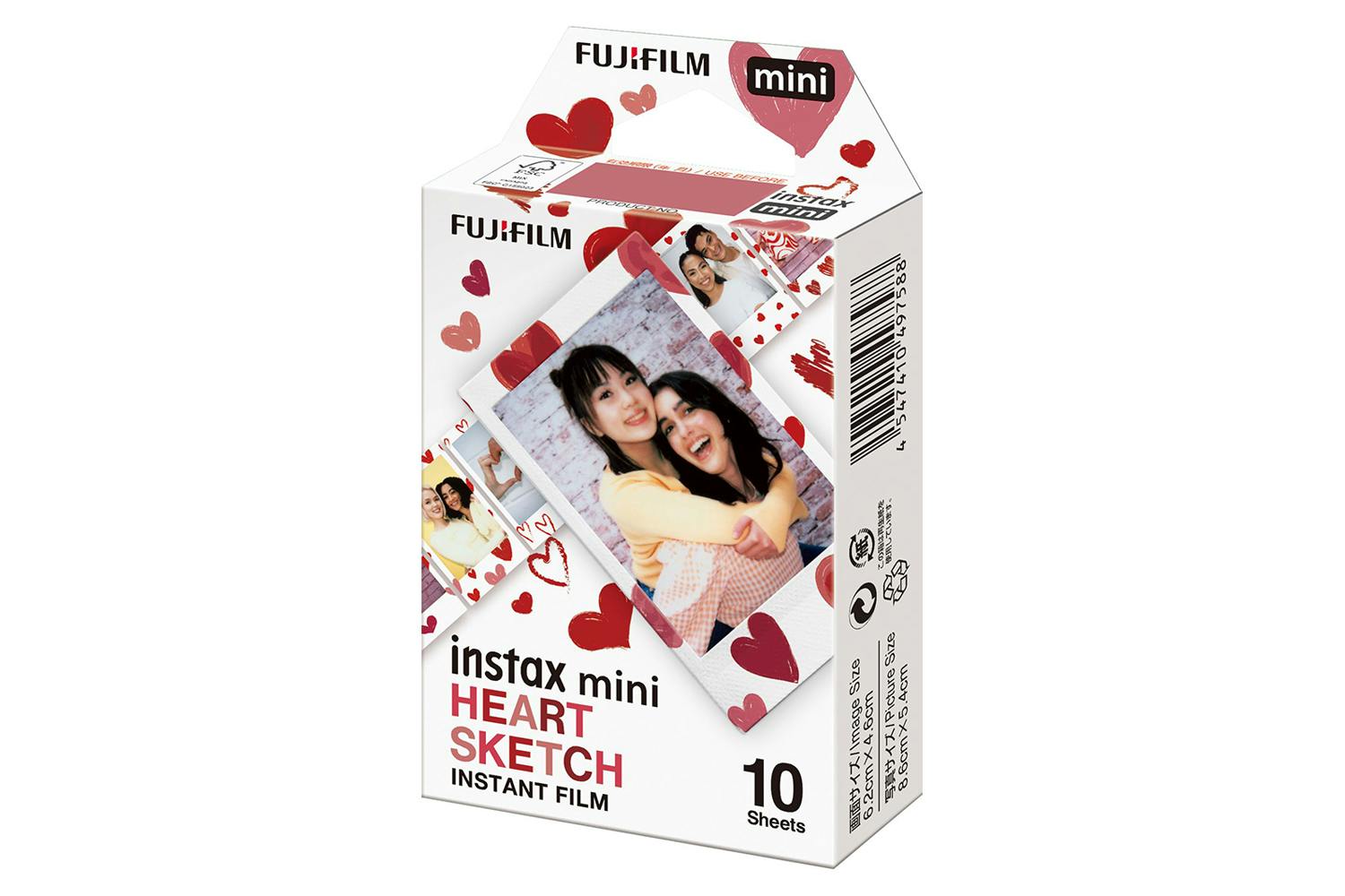 Fujifilm Instax Mini Hearts Sketch | 10 Pack