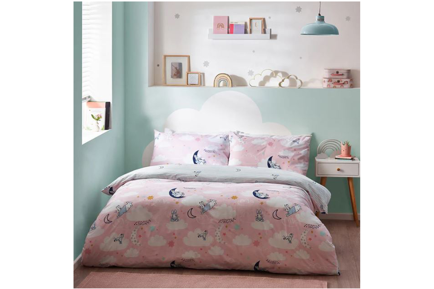 Peter rabbit clearance cot bedding pink