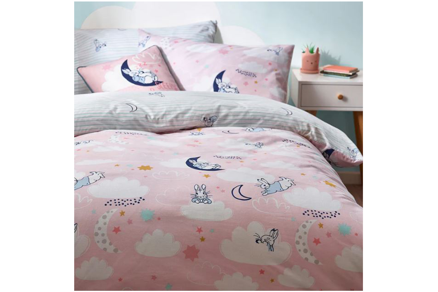 Peter rabbit shop cot bedding pink